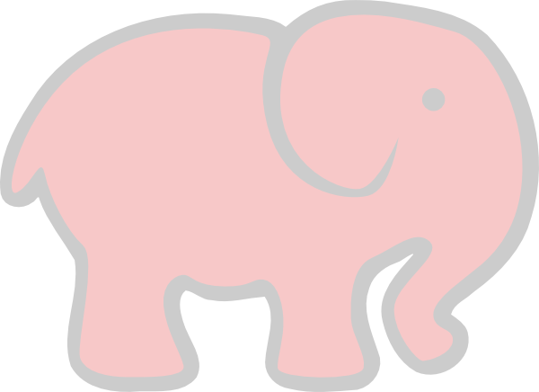 Pink Elephant - Portable Network Graphics (600x436), Png Download
