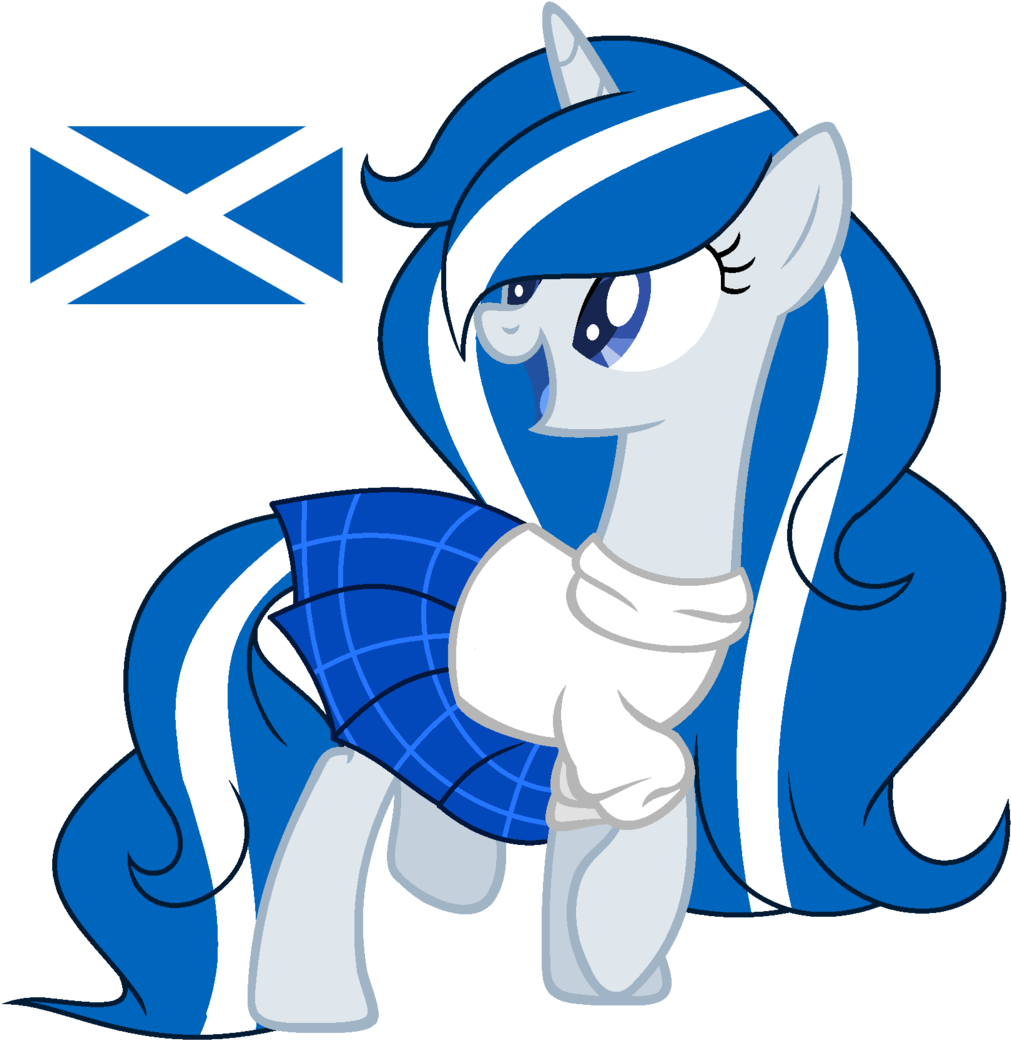 Cosmicwitchadopts, Clothes, Female, Kilt, Mare, Nation - Cartoon (1024x1054), Png Download