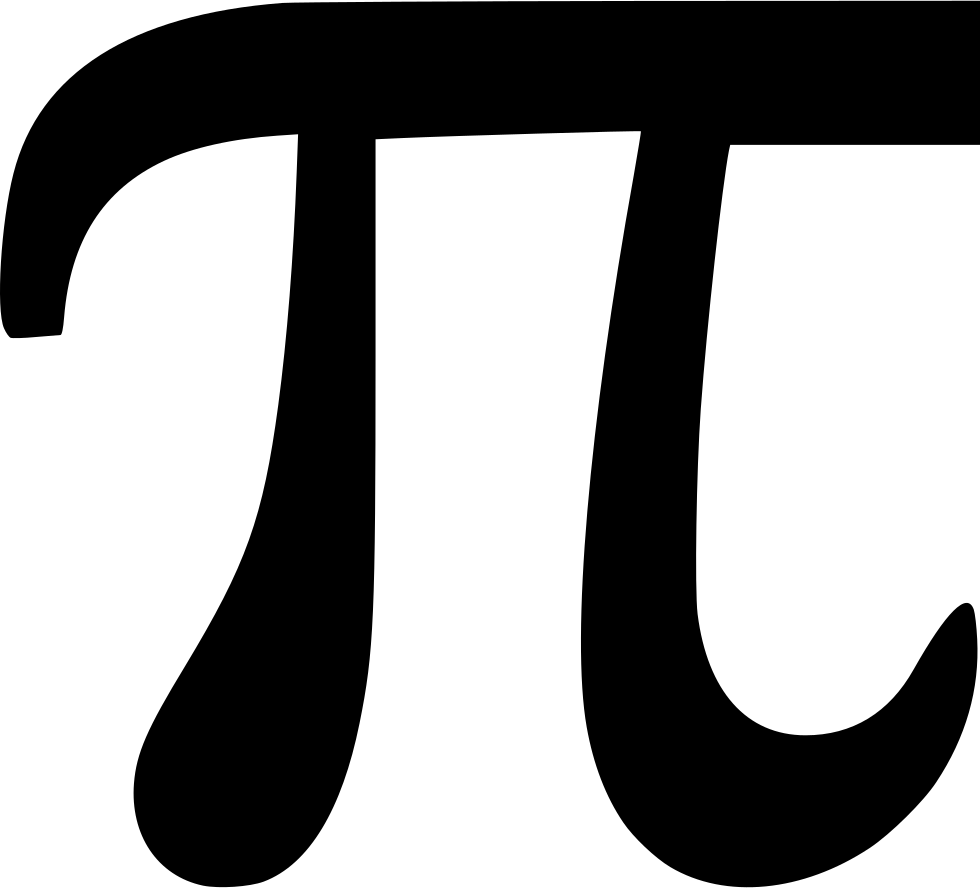 Pi Constanta Const Math Geometry Greek Alphabet Comments - Black And White Icon Math (980x888), Png Download