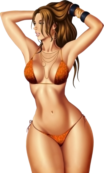 Bikini Cartoon - Sexy Bikini Cartoon (361x600), Png Download
