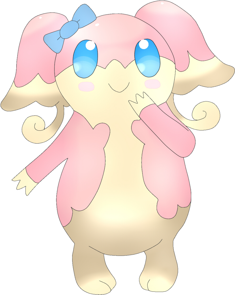 Pokemon Audino By Xcoldbluedemon-d4wmf68 - Cartoon (900x1156), Png Download