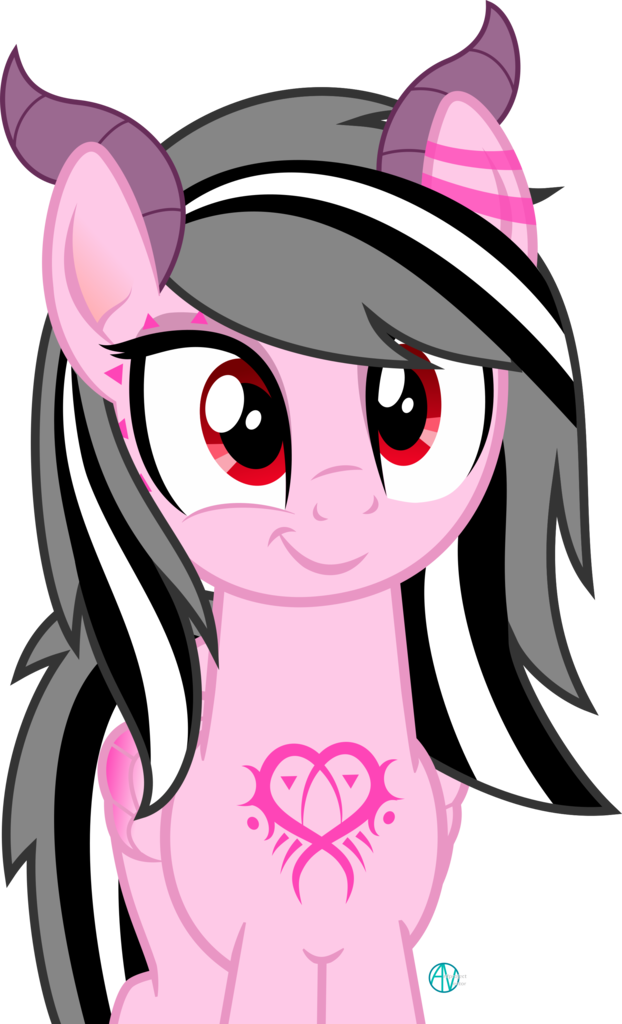 Arifproject, Cute, Demon Pony, Horn, Looking At You, - Download (622x1024), Png Download