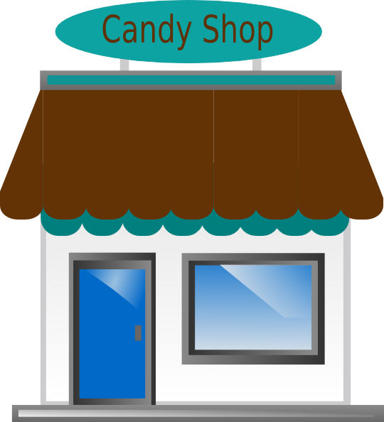 Candy Shop Front Svg Clip Arts 540 X 594 Px (540x594), Png Download