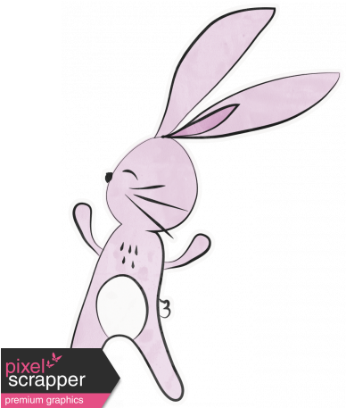 New Day - Elements - Bunny-textured - Cartoon (456x456), Png Download