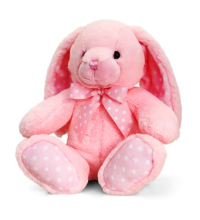 Keel Toys 25cm Baby Spotty Rabbit - Pink (390x317), Png Download