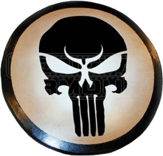 Wooden Demon Skull Shield - Punisher Skull (550x550), Png Download