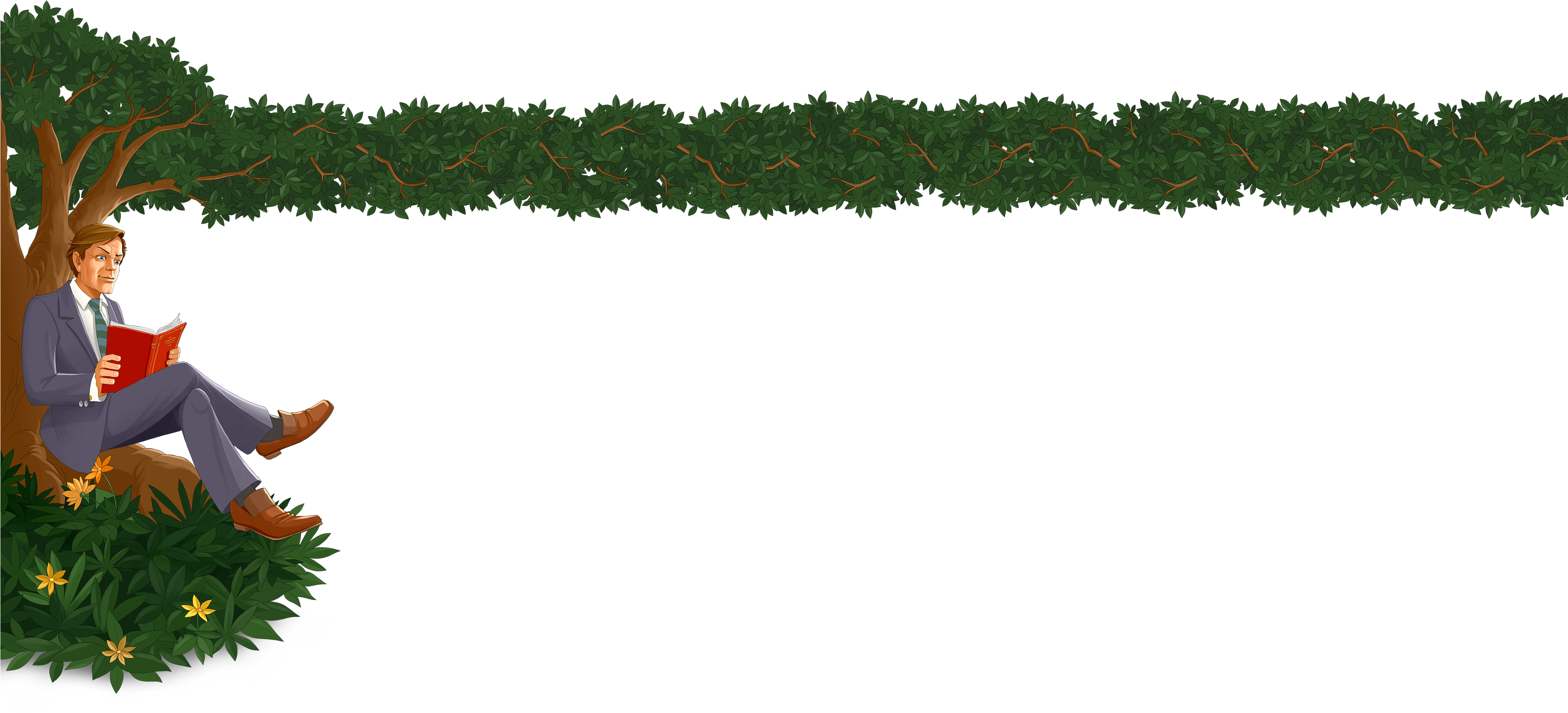 Dive Into Our Magical World - Tree (3815x1753), Png Download