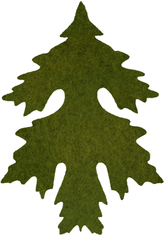 Williamsburg Oak Leaves - Christmas Tree (363x500), Png Download