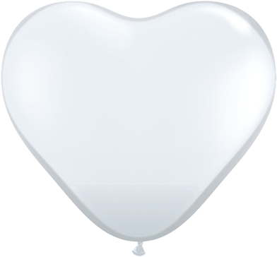 Globo Blanco En Forma De Corazon (392x364), Png Download