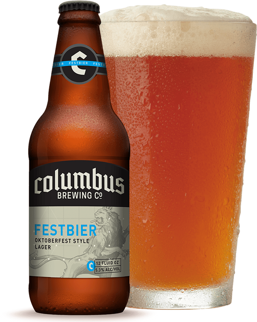 Cbc Festbier Bottle And Glass - Insane Wanderer (1050x1050), Png Download