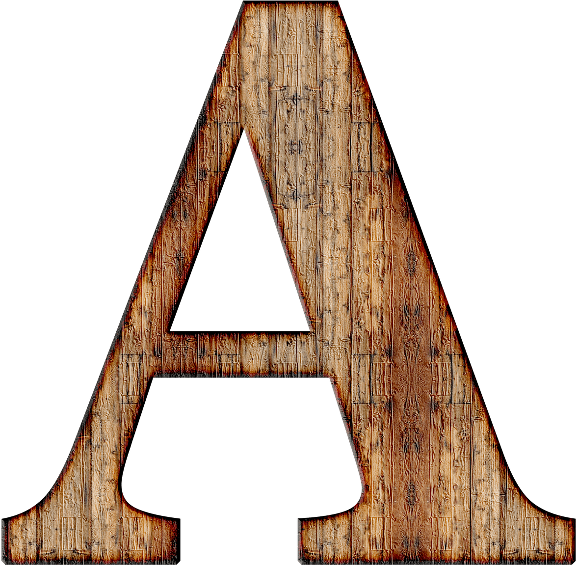 Wooden Capital Letter A - Letter A Without Background (1280x1241), Png Download