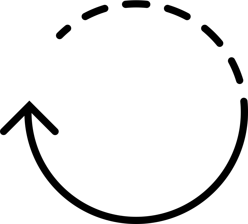 Circular Arrow With Dots - Circle Arrow Thin Png (980x885), Png Download