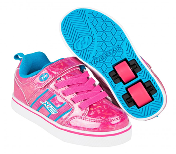 Bolt Plus Heelys Hot Pink Hologram / Neon Blue - Two Wheels Heelys With Lights (400x400), Png Download