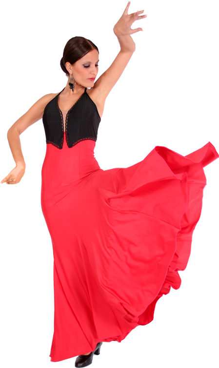 Vestido Flamenco Fl4020lc2 - Vestido Flamenca De Ensayo (457x762), Png Download