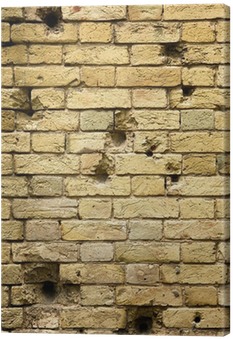 Bullet Holes In The Brick Wall Canvas Print • Pixers® - Gunshot Brick Wall (400x400), Png Download
