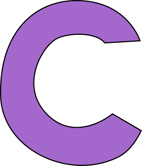 Purple Letter C Clip Art Image Large Purple Capital - Purple Letter C (471x550), Png Download