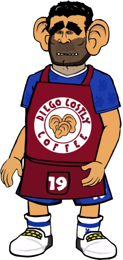 Diego Costly-coffee - Draw 442oons Characters (426x902), Png Download