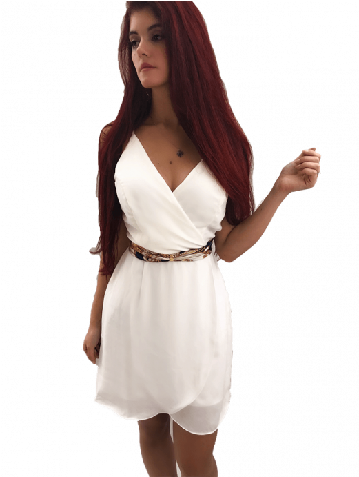 Vestido Curto Crepe De Seda Marie - Vestido Curto De Seda (690x690), Png Download