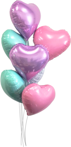 Bundle Of Pastel Hearts - Pastel (243x500), Png Download