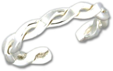 Braid Adjustable Toe Ring- Sterling Silver - Toe Ring (600x600), Png Download