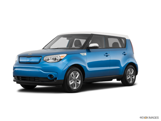 2019 Kia Soul Ev In Caribbean Blue W/clear White Roof - Kia Soul Ev 2018 (540x405), Png Download