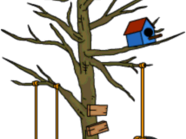 Tree Swing Cliparts - Cartoon (640x480), Png Download