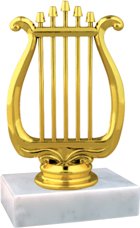 Standard Trophy In Marble Base - Music (901x1326), Png Download
