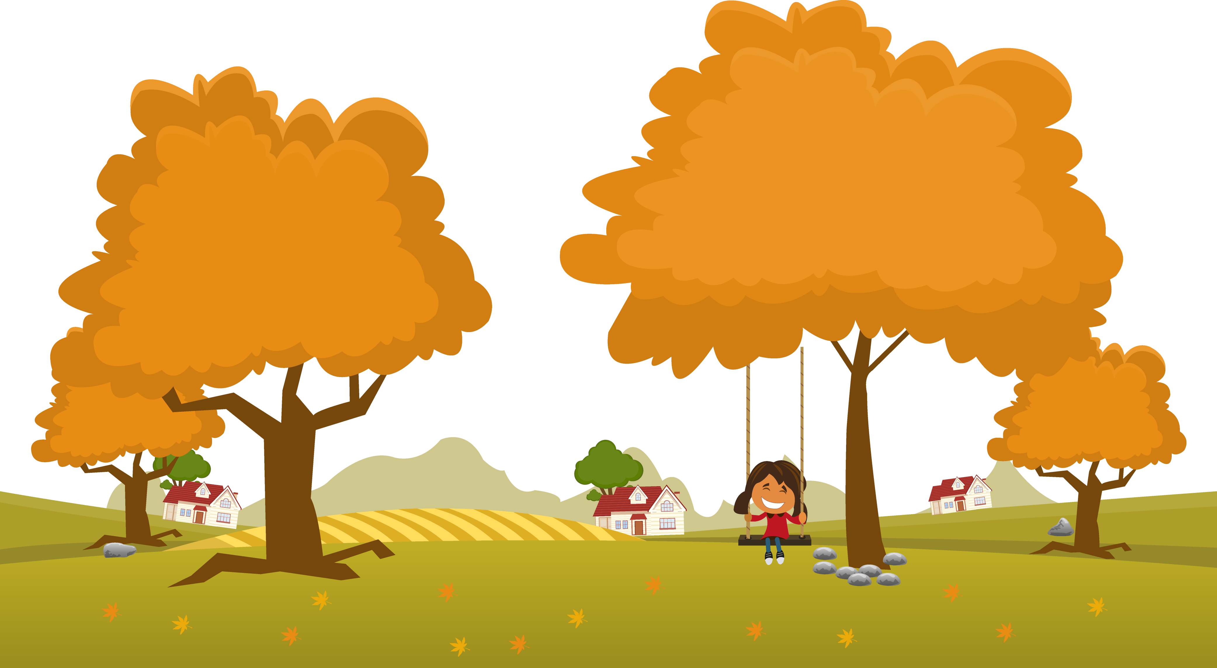 Banner Free Stock Adobe Illustrator Illustration Design - Пейзаж Осень Вектор (4167x2289), Png Download