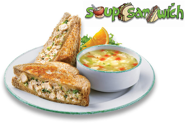 Chicken Soup Clipart Soup Sandwich - Soup & Sandwich Background (713x443), Png Download