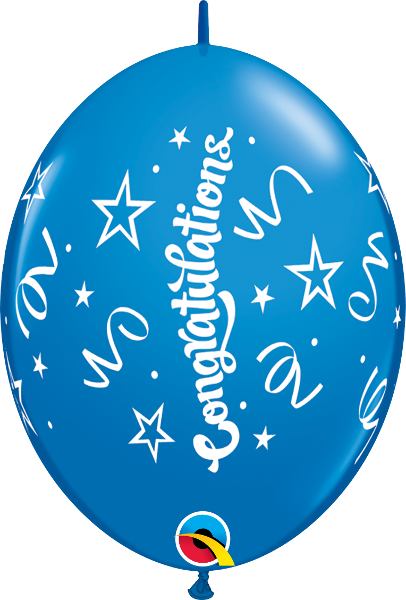 Party Banner Congratulations - Party Banner Balloons 10 Count Congratulations Quicklink (406x600), Png Download