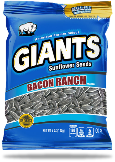 Bacon Ranch Flavored Sunflower Seeds - Bacon Ranch Flavored Giants Sunflower Seeds By Giants (599x600), Png Download
