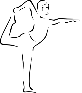 Gerald G Yoga Poses Stylized 14 - Drawing Of A Person Doing Yoga (333x378), Png Download