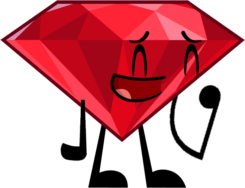 New Ruby Pose - Bfdi Ruby New Pose (843x634), Png Download