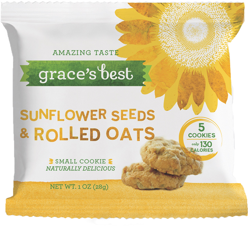 Grace's Best Natural Gourmet Sunflower Seed Cookies - Cookie (1467x1349), Png Download