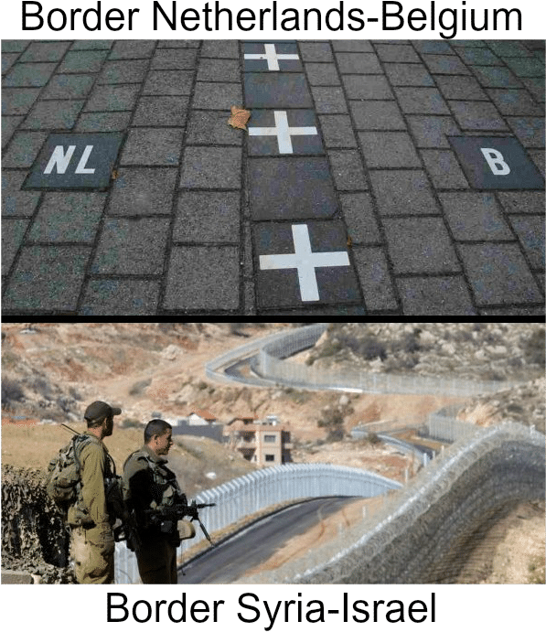 Borders With Text - Syria Border With Israel (638x700), Png Download