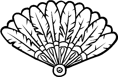 Dibujo De Abanico De Plumas Para Colorear - Hand Fan Coloring Page (600x470), Png Download