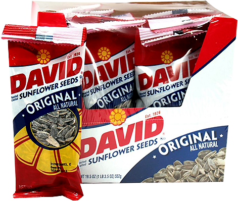 David Sunflower Seeds Original Flavor - David Sunflower Seeds, Original - 1.625 Oz Bag (500x500), Png Download