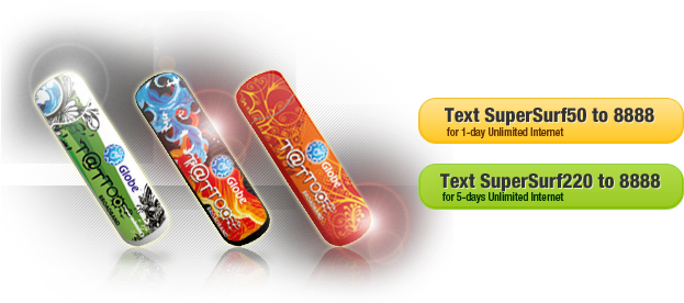 Super Surf Gives You Unlimited Access To The Internet - Globe Tattoo Promo Supersurf (643x276), Png Download