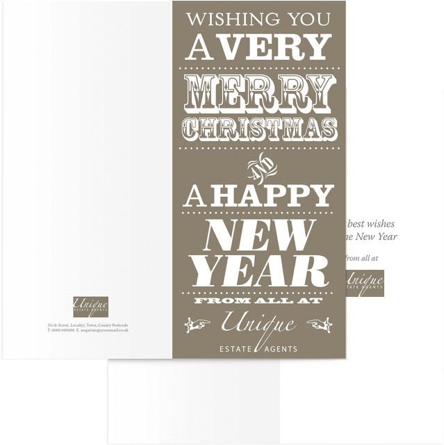 Victorian Style Christmas Card - Estate Agents Christmas Cards (739x739), Png Download