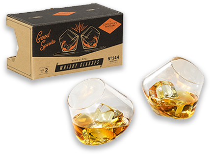 Gentlemen's Hardware Rocking Whisky Glasses - Gentlemen's Hardware Whisky Glasses Set Of 2 (600x400), Png Download