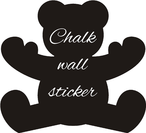 Teddy Bear Shape Chalkboard Sticker Wall Art - Stolperfalle Ins Glück - Eine Gefährliche Liebe [book] (500x500), Png Download
