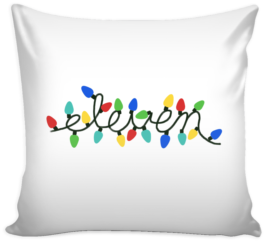 Eleven Christmas Lights Pillow Ib Stranger Things - Let That Shit Go Pillow (1024x1024), Png Download