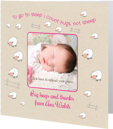 Babycard I Count Sheep Girl - Small Portable Fan,wild Wolf Led Light Portable Table (450x450), Png Download