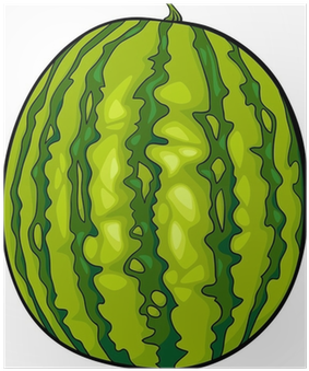 Watermelon Fruit Cartoon Illustration Poster • Pixers® - Cartoon Picture Of Watermelon (400x400), Png Download