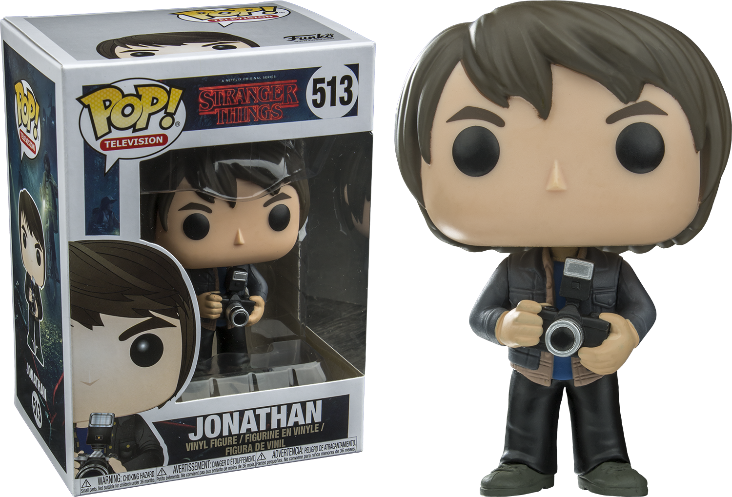 Even Though He's Creepy, You've Got To Commend Jonathan - Stranger Things Funko Pop Jonathan (1500x1019), Png Download