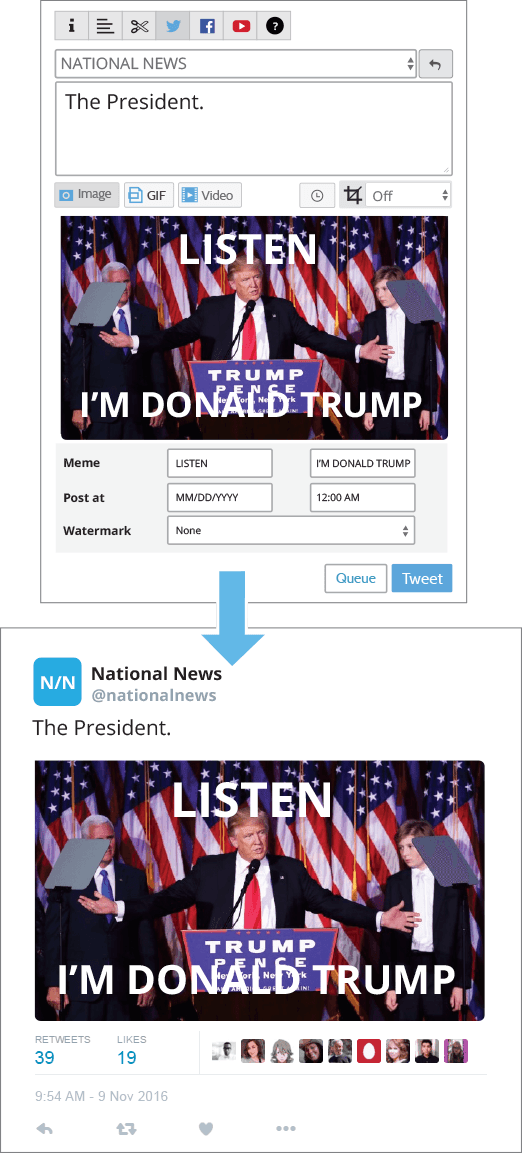 Post Trump Tv Clip To Twitter - Donald J. Trump: The 45th President (522x1153), Png Download