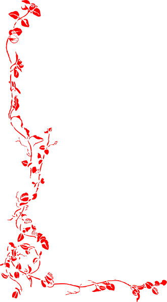 Red Cherry Blossom Border (330x596), Png Download