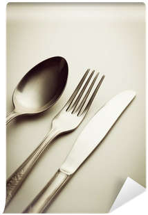 Fork, Knife And Spoon - Cutlery (400x400), Png Download