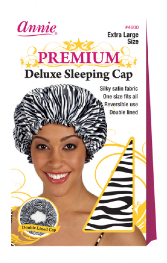 Annie Premium Deluxe Sleeping Cap Zebra Pattern Universal (900x900), Png Download