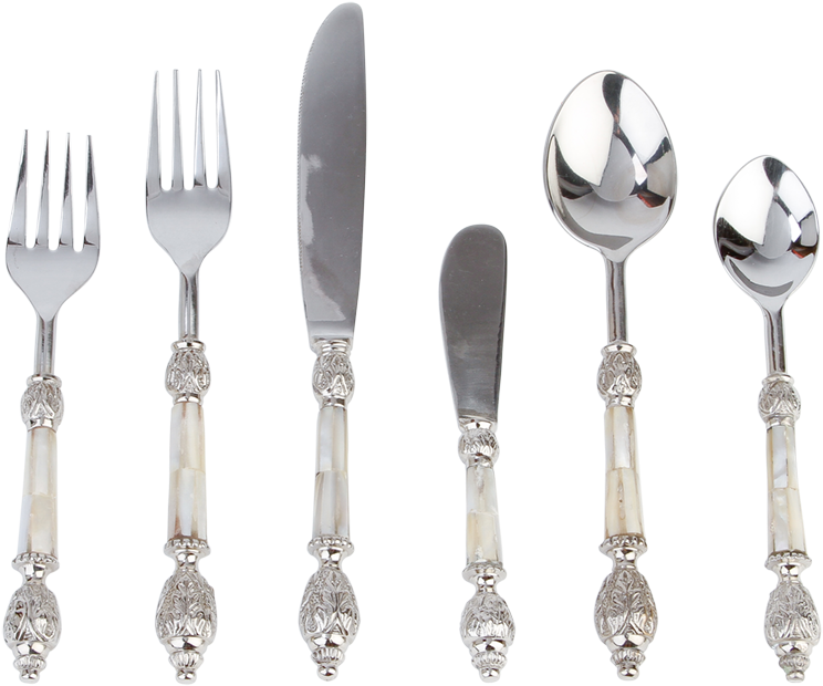 Rental, Flatware, Stainless, Dinner Fork, Dinner Knife, - Spoon (980x980), Png Download